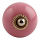Pink Round Golden Fitting Ceramic Cabinet Knob